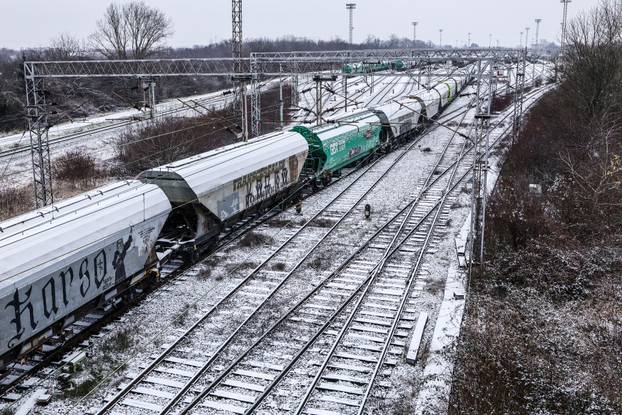 Zagreb: Glavni kolodvor pod snijegom