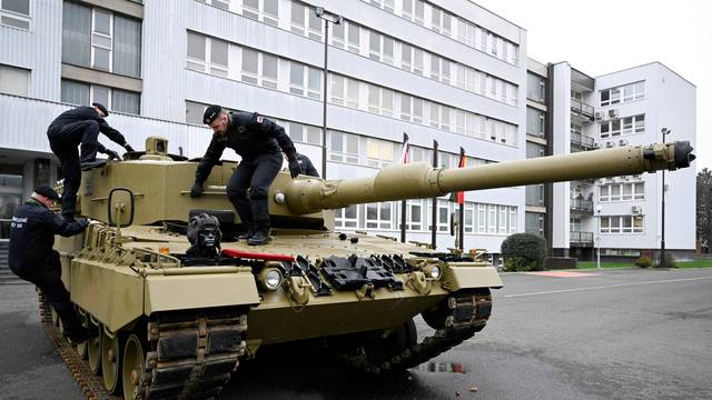 FILE PHOTO: Germany delivers its first Leopard tanks to Slovakia, in Bratislava