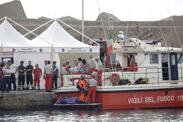 Rescue operations continue after a luxury yacht sank off Sicily