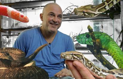 Neven živi sa 150 zmija: 'Ugrizle su me i otrovnice, a ugrizi zmija neotrovnica uopće me ne bole'