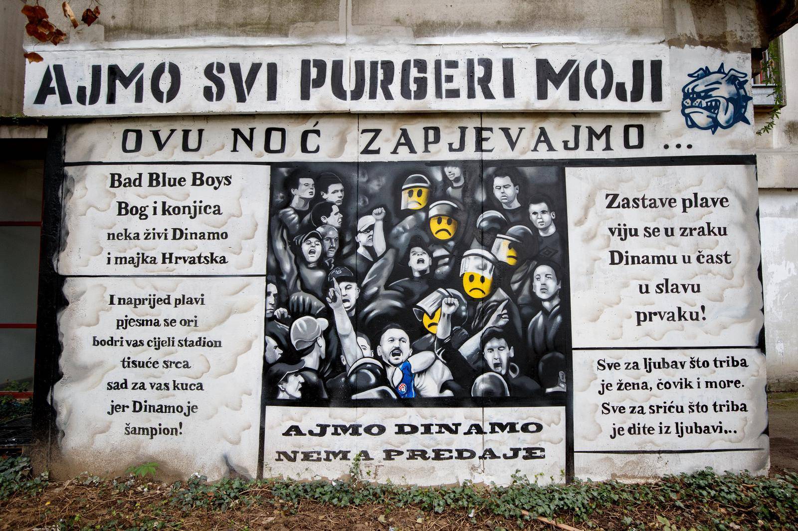 Zagreb: Murali i grafiti Bad Blue Boysa posvećeni Dinamu