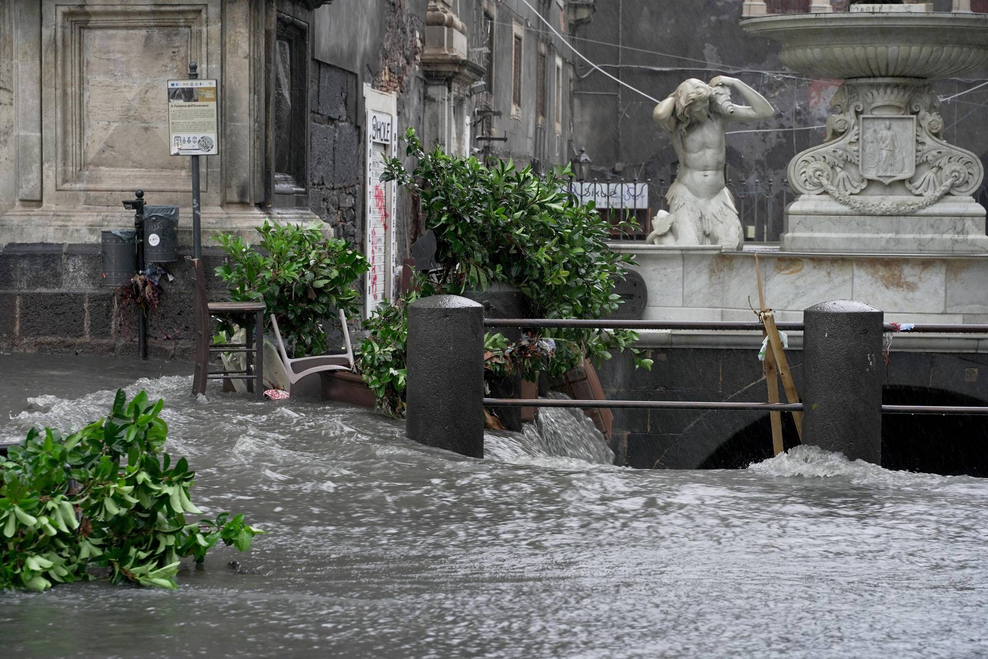 Heavy rainfall on the island of Sicily