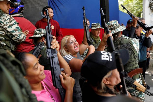 Venezuela holds drills to train citizens in weapon handling
