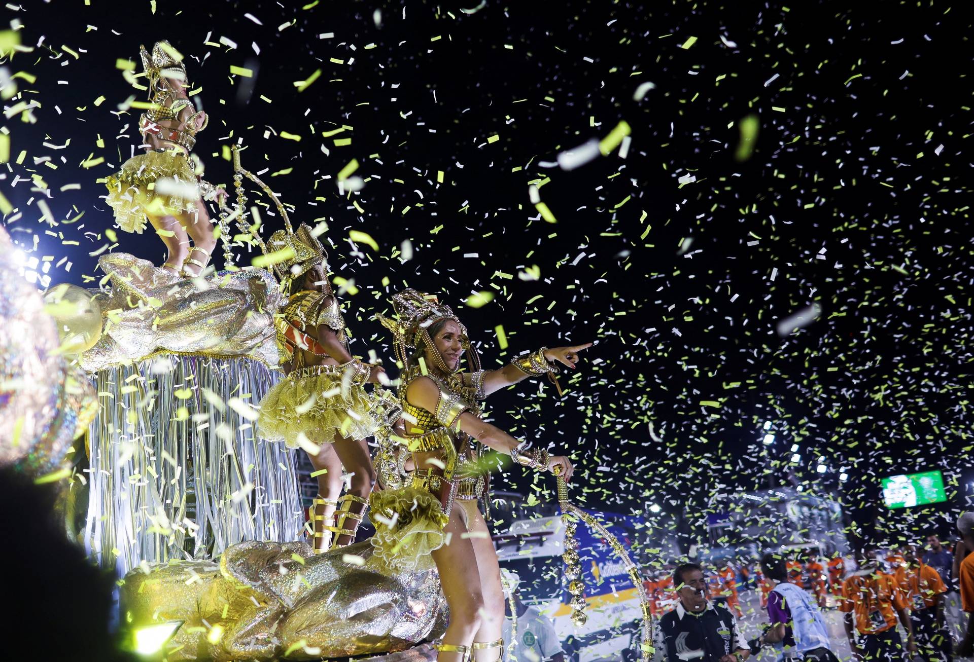 Carnival magic descends on Rio as second night of elite samba schools lights up the Sambadrome, in Rio de Janeiro