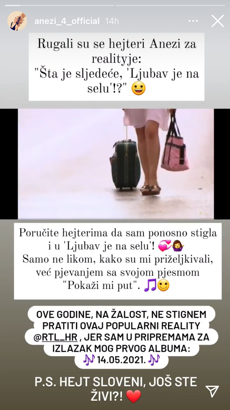 Anezi sprdali za realityje, a ona im odbrusila: 'Hejteri, ponosno sam stigla i u 'Ljubav je na selu'