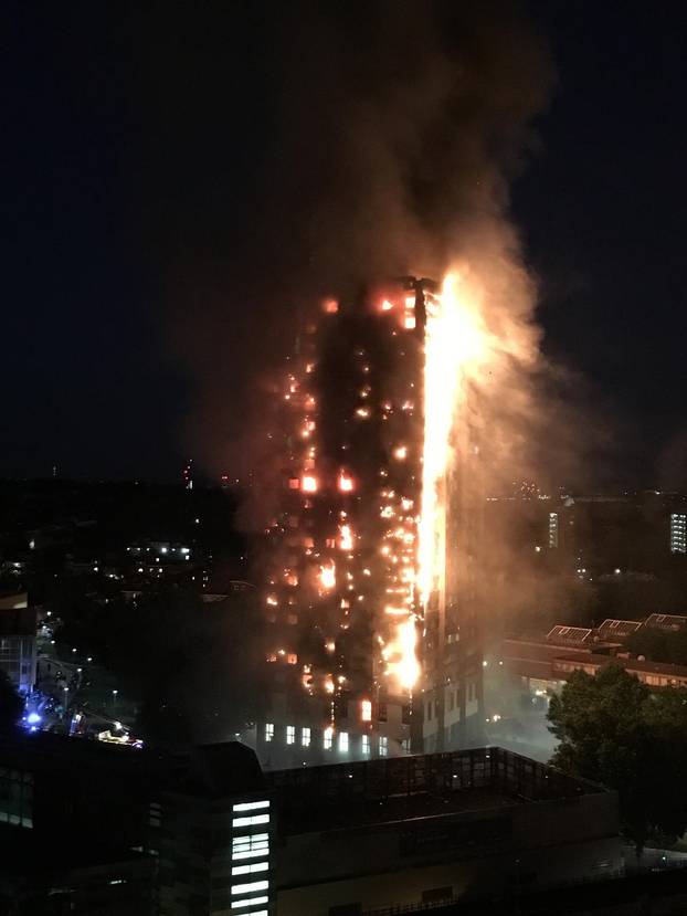 Tower block fire in London