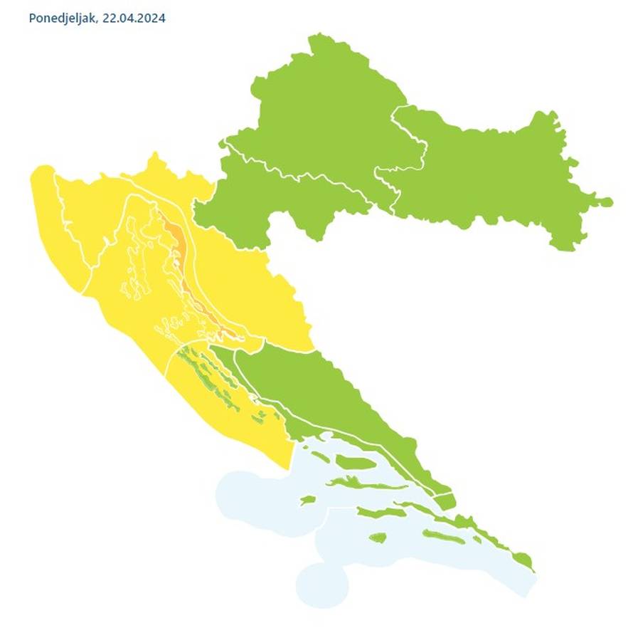 Na Platku pada snijeg, zabijelilo je i na Učki: Kiša i grmljavina u cijeloj zemlji, alarm zbog bure...