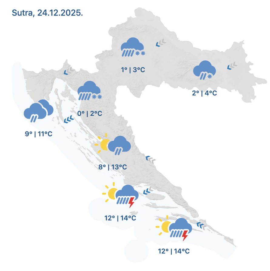 Imat ćemo bijeli Božić?! DHMZ objavio posebnu prognozu! Evo gdje će biti najviše snijega