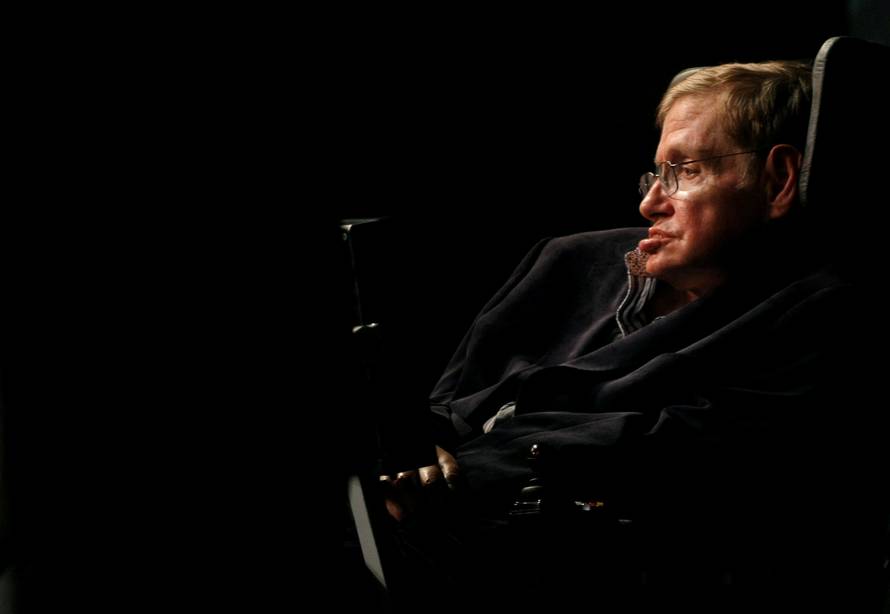 FILE PHOTO: Theoretical physicist Stephen Hawking addresses a public meeting in Cape Town