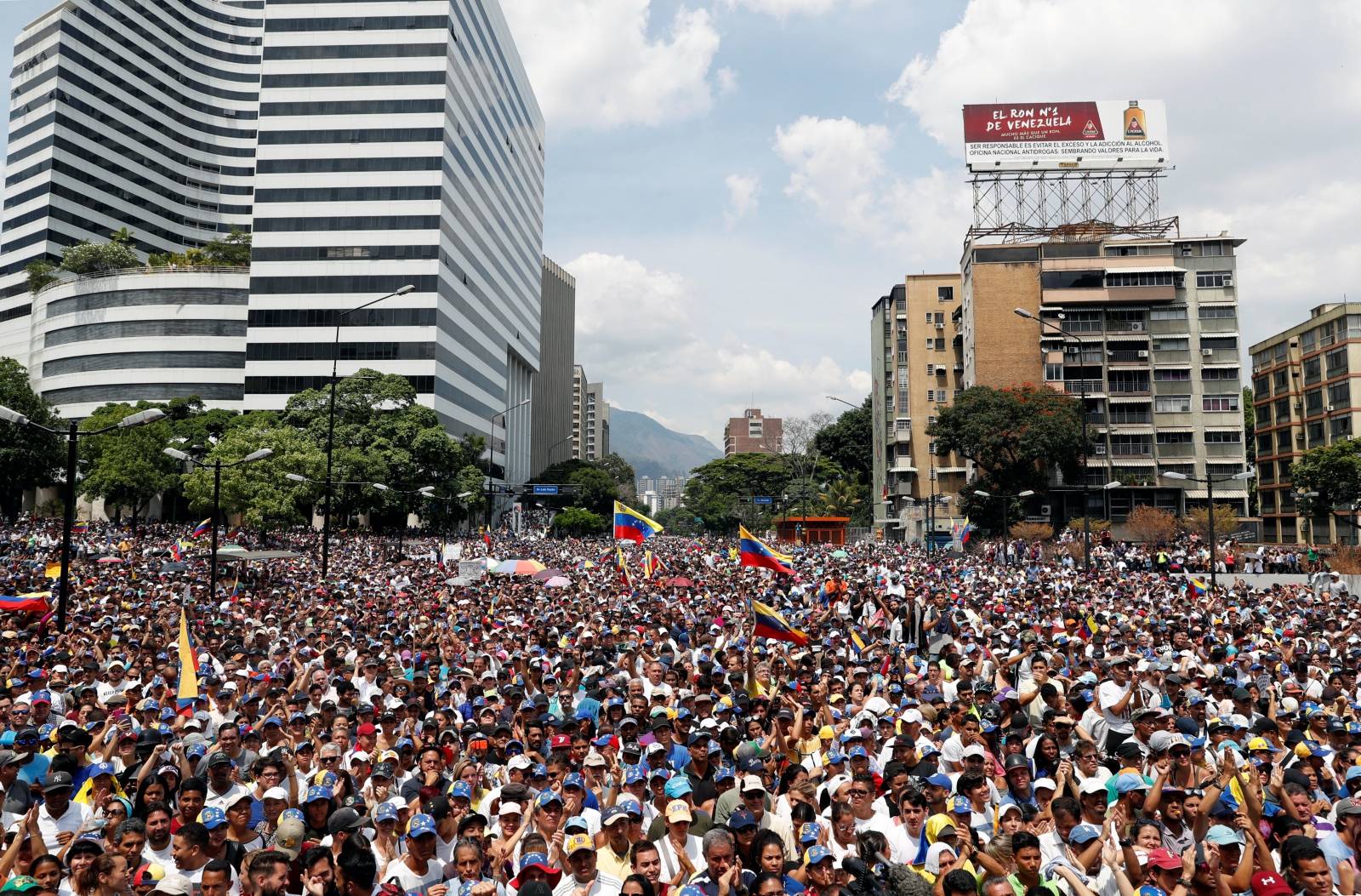 Rally against the government of Venezuela's President Maduro and to commemorate May Day in Caracas