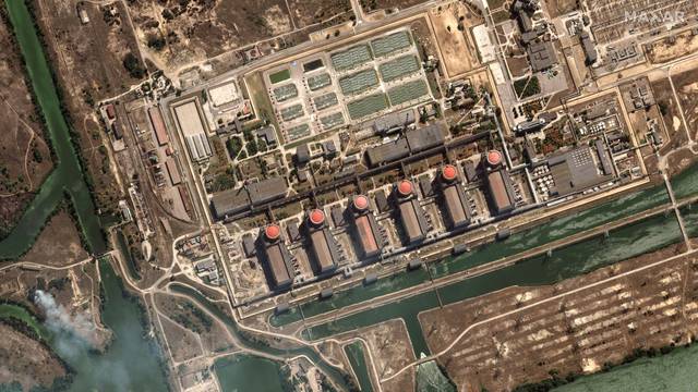 A satellite imagery shows closer view of reactors at Zaporizhzhia nuclear power plant