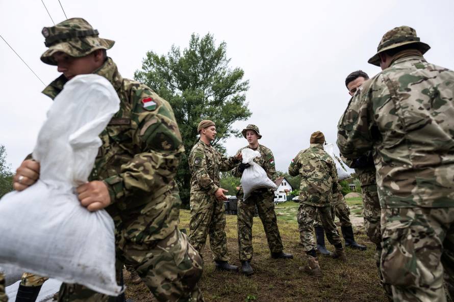 Flooding Danube in Hungary