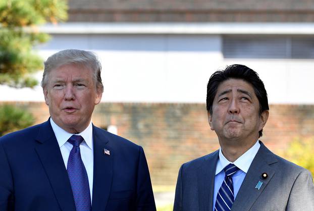 U.S. President Donald Trump meets with Japan