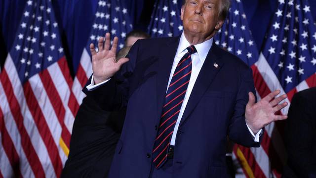 Republican presidential candidate and former U.S. President Trump hosts New Hampshire primary election night watch party in Nashua