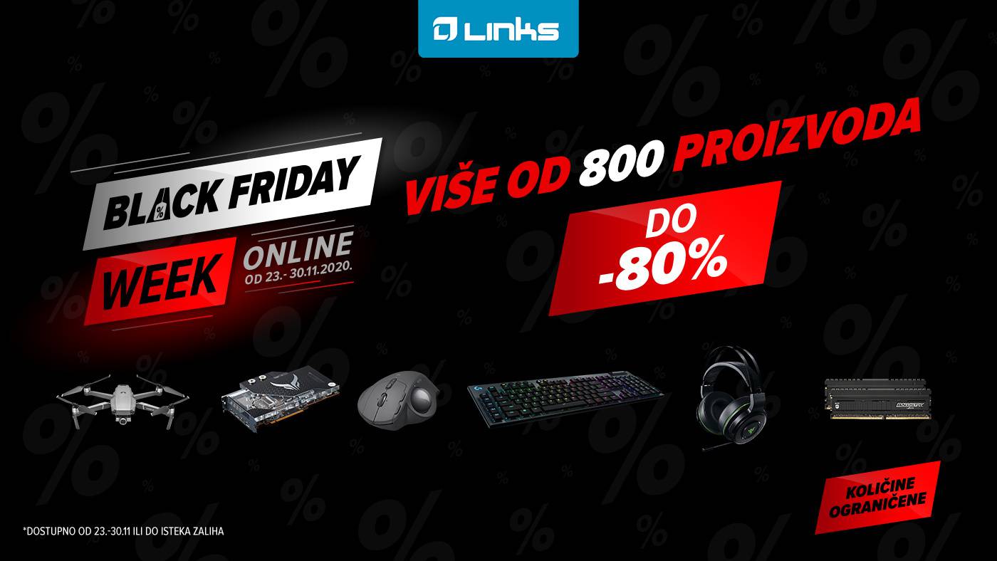 Najpoznatiji Black Friday u Hrvatskoj ove godine postaje Black Friday Week @links.hr