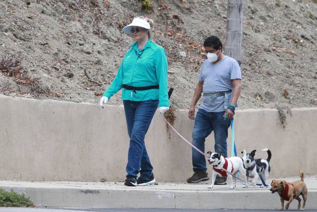 Reclusive Hollywood veteran Cybill Shepherd, 72, is seen out and about in her LA neighborhood for the first time in TWO YEARS as she walks her dogs with a helper.