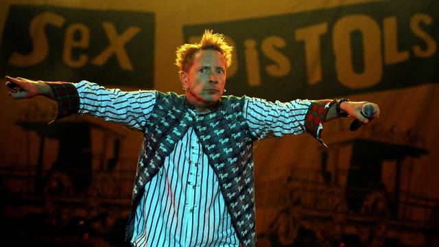 FILE PHOTO: The Sex Pistols lead singer John Lydon, also known as Johnny Rotten, performs at Azkena Rock Festival in Vitoria