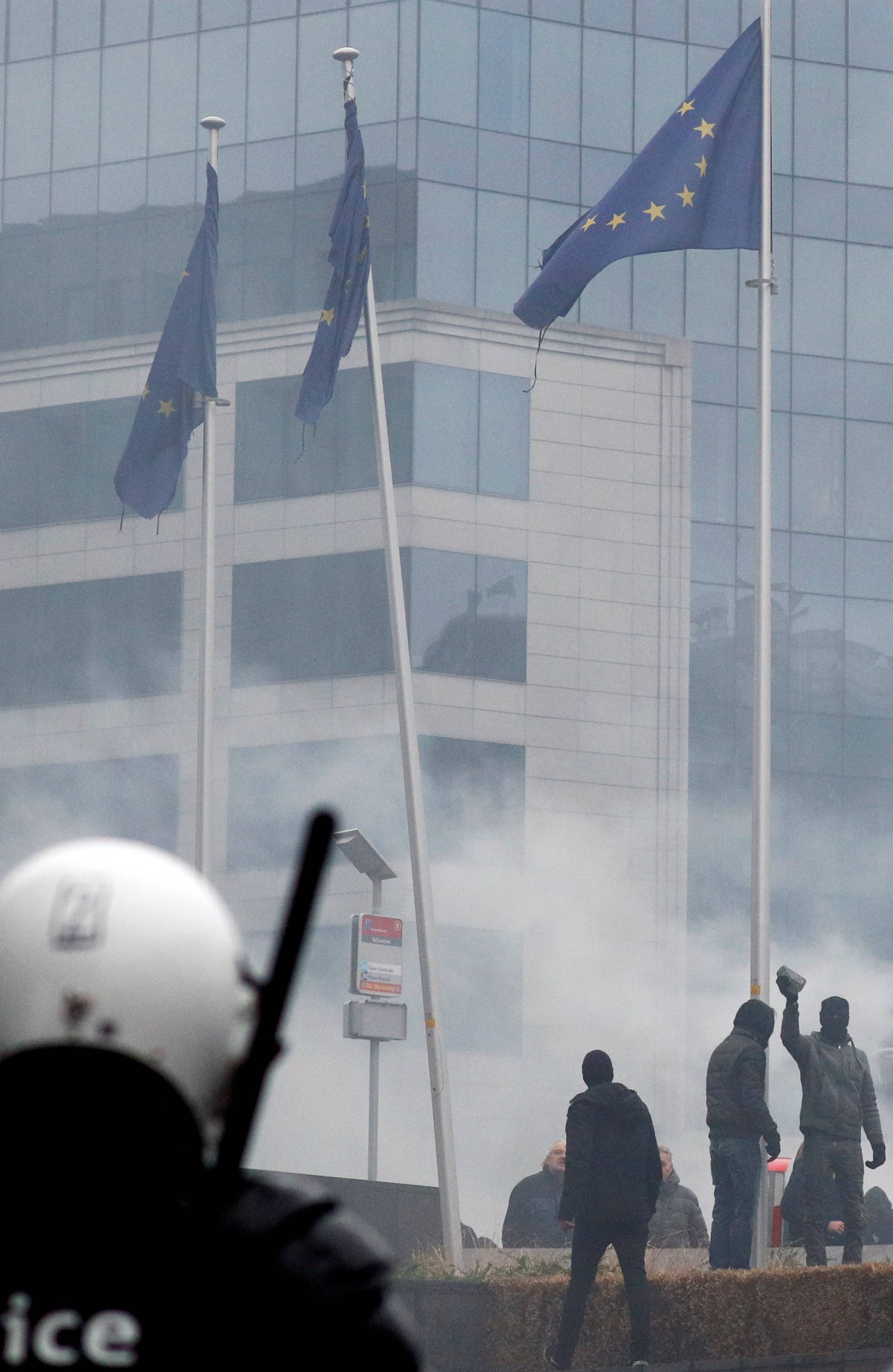 Protest against Marrakesh Migration Pact in Brussels