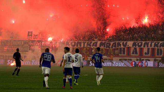 Split: Atmosfera na utakmici 27. kola HT Prve HNL izmeÄu Hajduka i Dinama