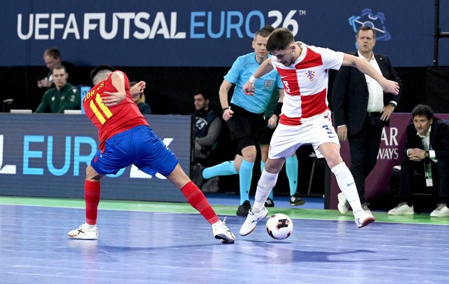 Susret Hrvatske i Španjolske u polufinalu Europskog prvenstva u futsalu