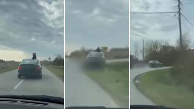 VIDEO Mr. Bean iz Popovače je nogama vozio auto pa sletio u kanal i zbrisao. Nema vozačku
