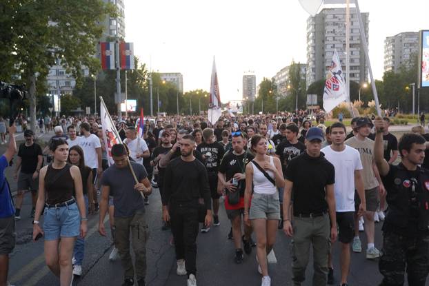 Beograd: Prosvijed građana i studenata u Novom Beogradu