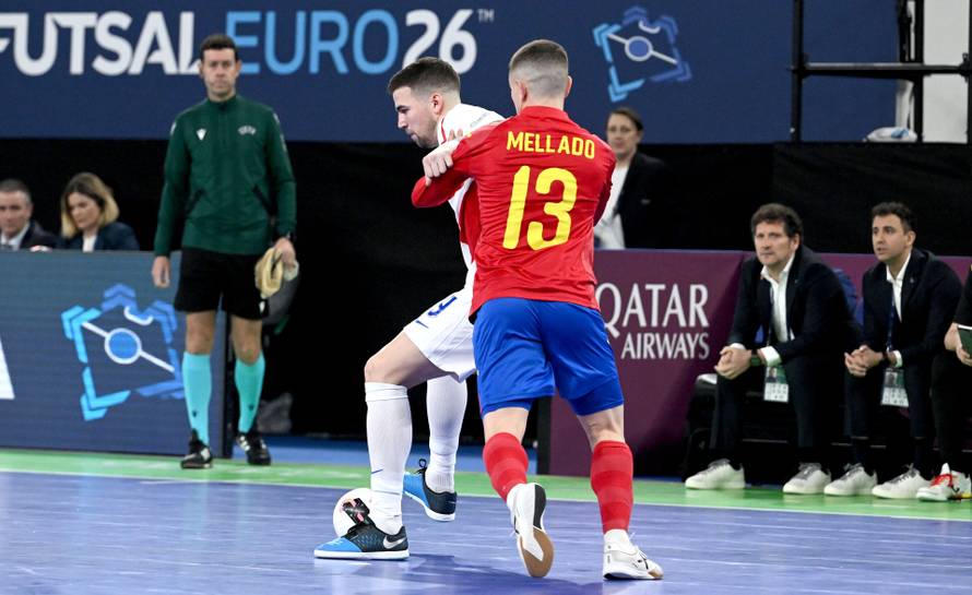 Susret Hrvatske i Španjolske u polufinalu Europskog prvenstva u futsalu
