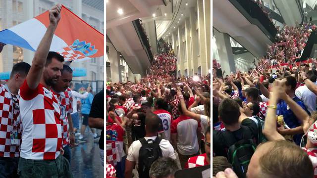 Spektakl u Moskvi: Ovako su Hrvati navijali i nakon finala