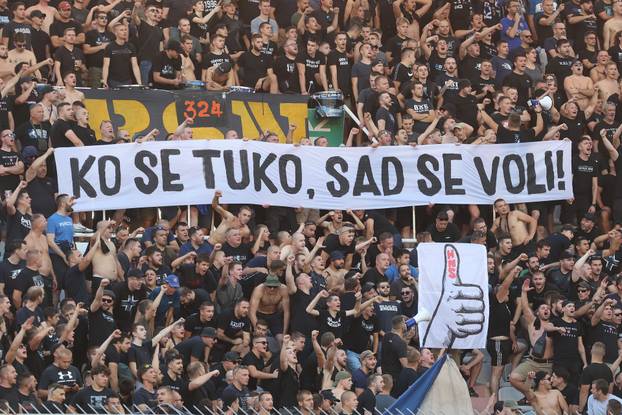 Split: Split: Navijači na Poljudu prate utakmicu Hajduk - Dinamo