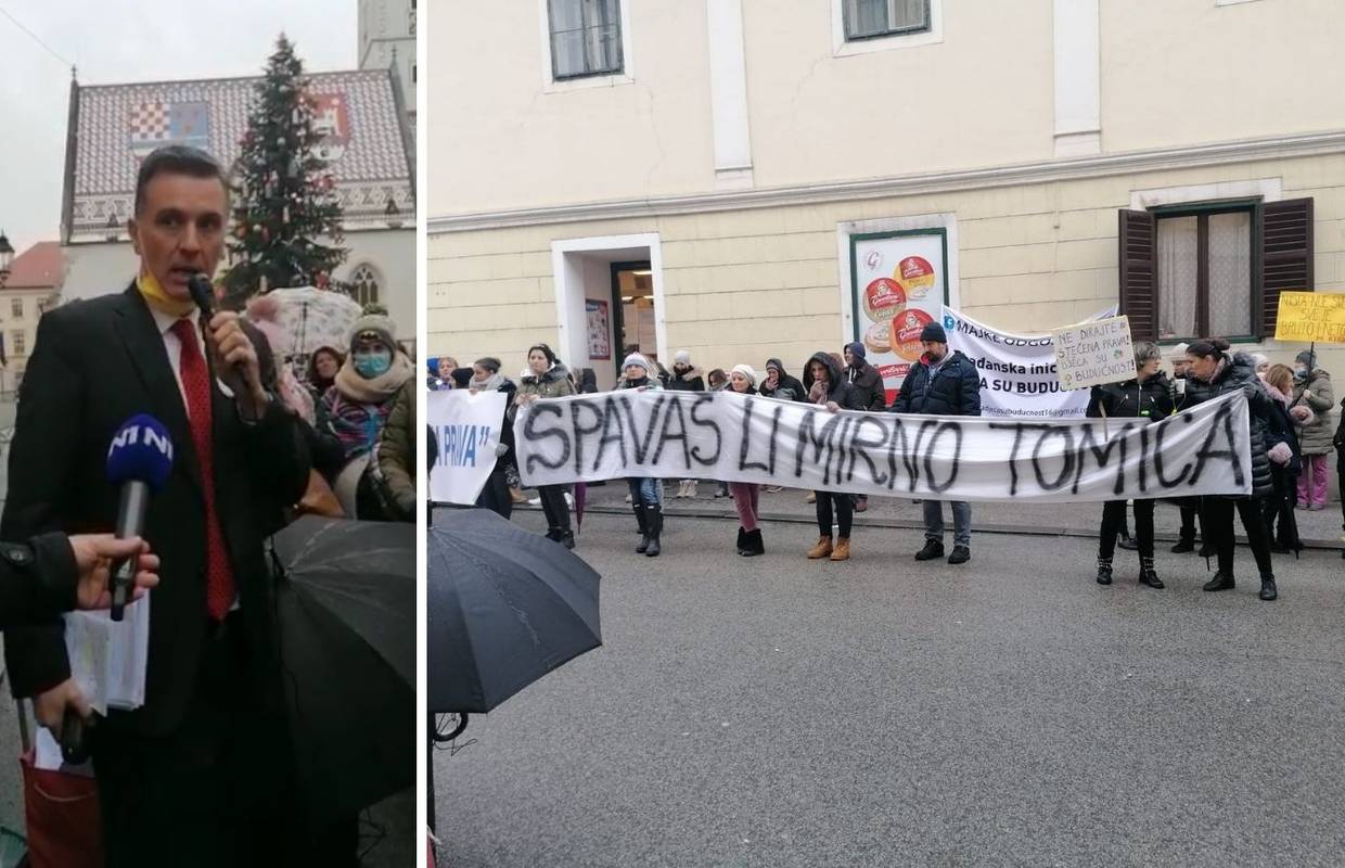 Zastupnik Mosta izašao je pred prosvjednike: 'Vi niste ucviljene duše, već odlučni roditelji!'