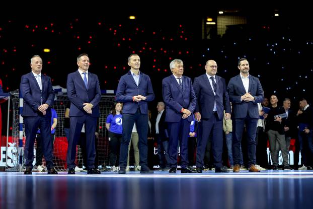 Zagreb: Svečana oproštajna ceremonija hrvatskih rukometnih legendi Domagoja Duvnjaka, Igora Karačića i Ivana Pešića