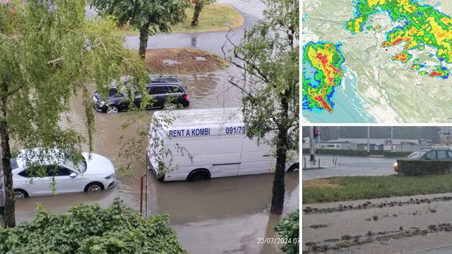VIDEO Kiša potopila dijelove Zagreba, palo je za cijeli srpanj. Vatrogasci dobili desetke poziva