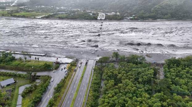 Aftermath of Super Typhoon Ragasa, in Guangfu township