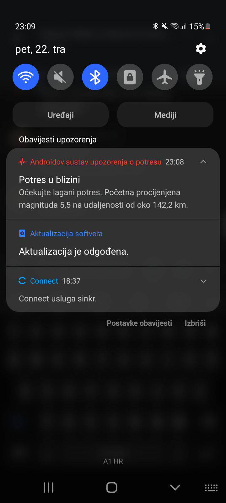 Mnoge je mobitel obavijestio o potresu prije nego su ga osjetili