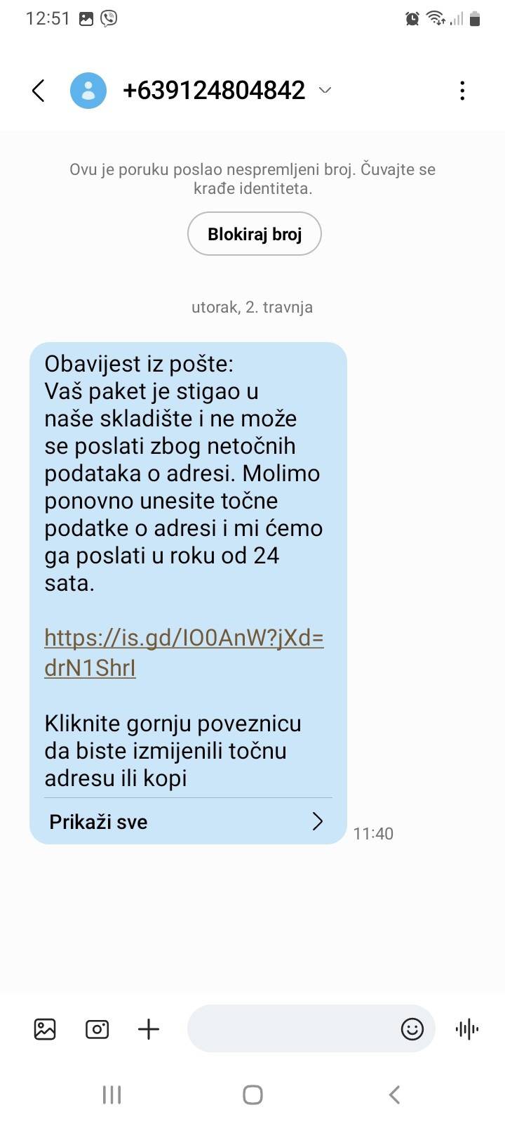 Opet SMS prijevara oko dostave paketa: Karlovčanin nasjeo i ostao bez više od 1200 eura