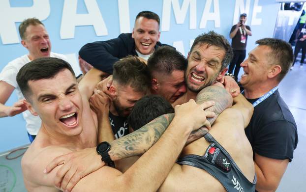 Igrači Rijeke slave osvajanje prvenstva Hrvatske