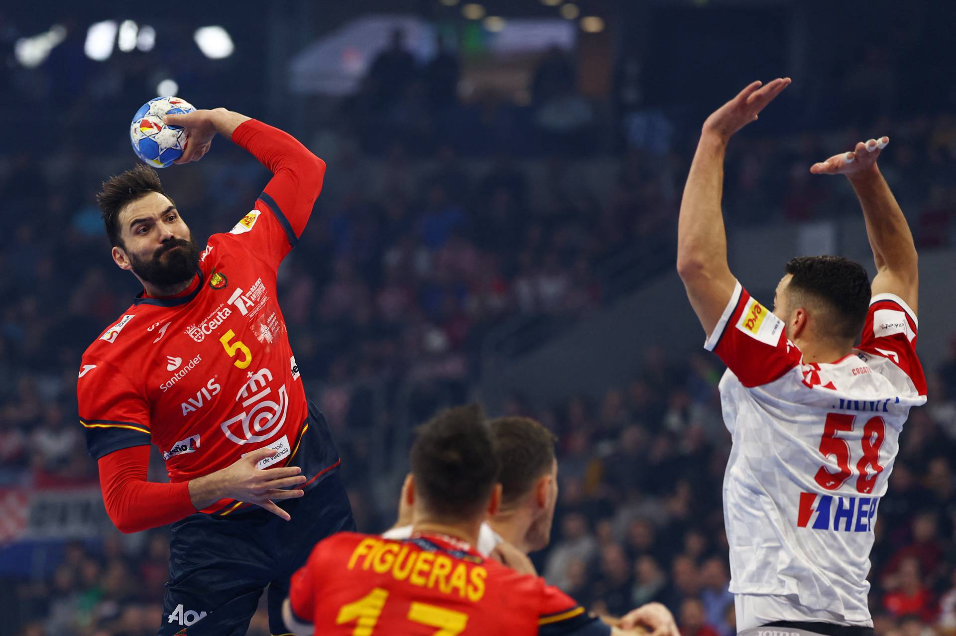 EHF 2024 Men's European Handball Championship - Preliminary Round - Group B - Spain v Croatia