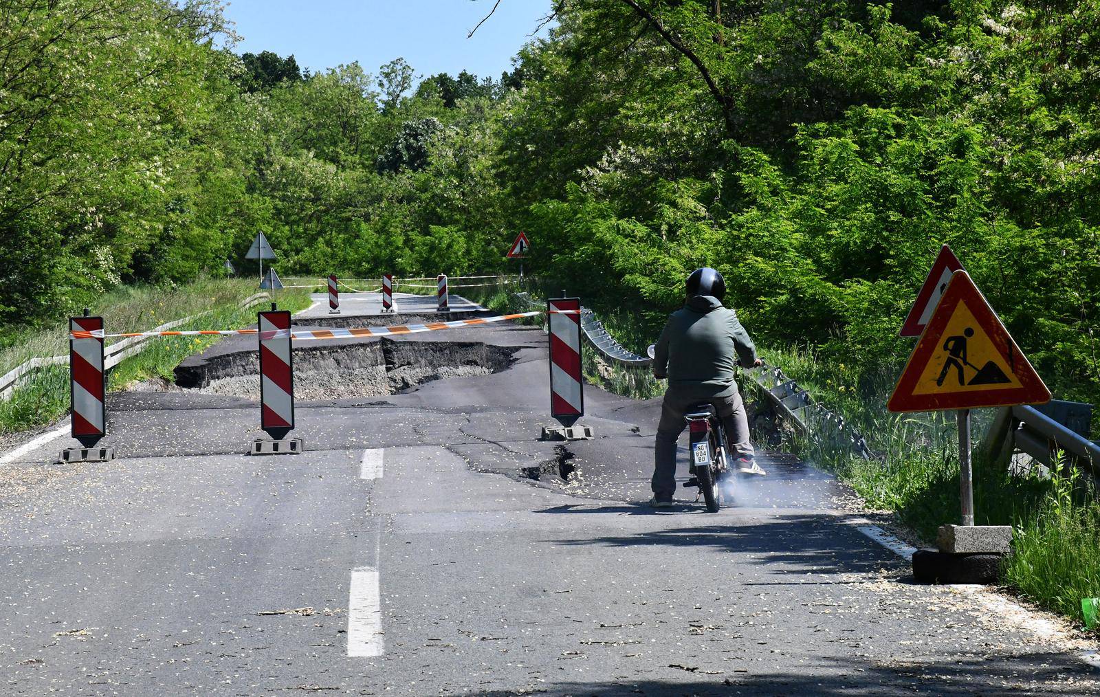 Rešetari: Ogromno klizište na dionici ceste koja povezuje Požešku kotlinu s autocestom