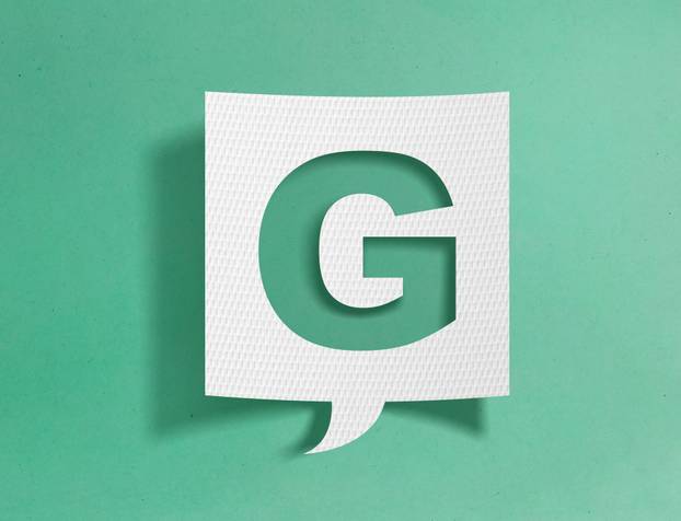 Speech bubble with letter G