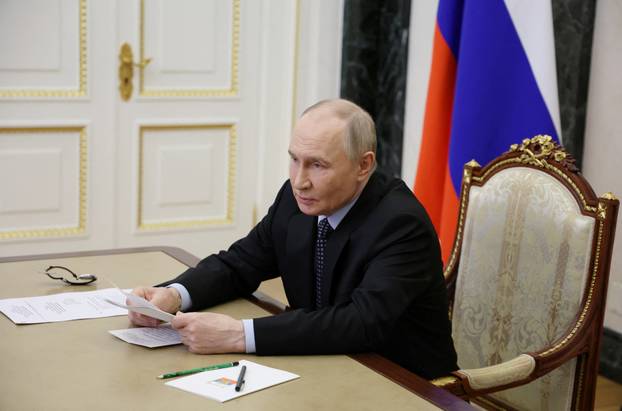 Russian President Putin chairs a meeting in Moscow