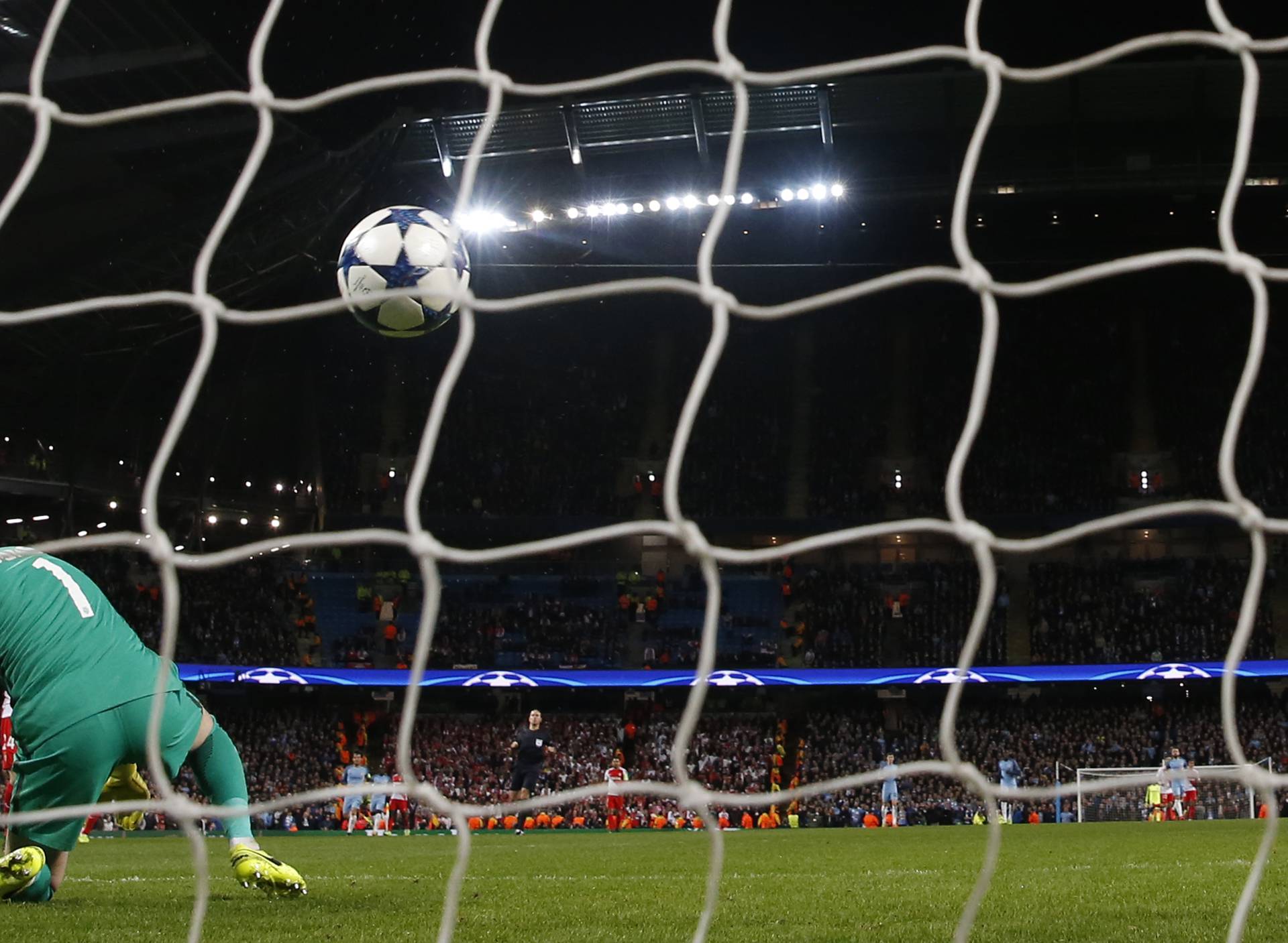 Monaco's Danijel Subasic looks dejected after Manchester City's second goal