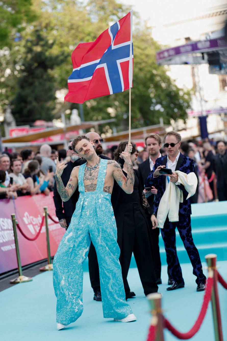 Eurovision Song Contest's 'Turquoise Carpet' event in Vienna
