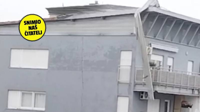VIDEO 'Komad lima visio je sa zgrade u Zagrebu. Skoro je pao na mladića koji je bio ispod!'