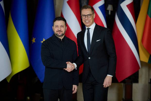 Ukrainian President Zelenskiy meets with Finland's President Stubb before a meeting of 'Coalition of the Willing' in Kyiv
