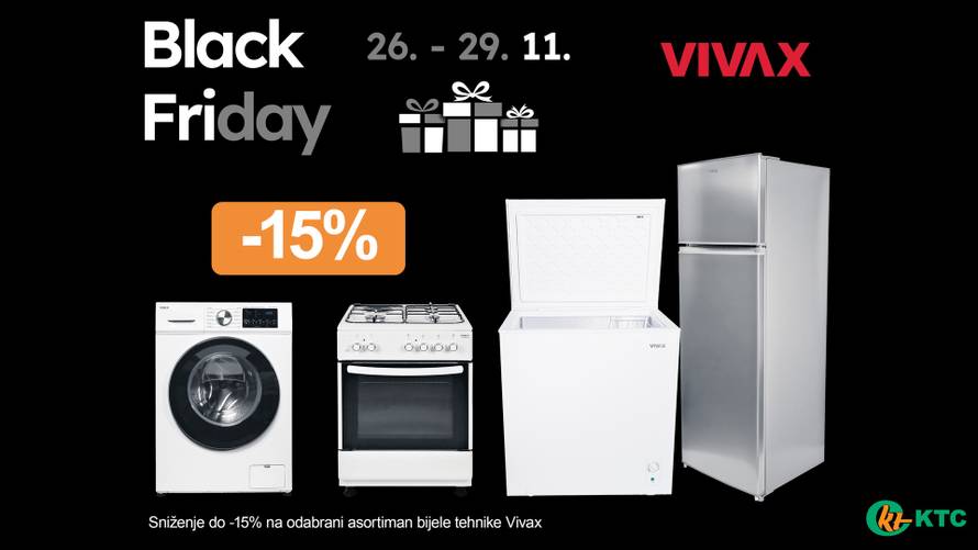 Black Friday u KTC supermarketima: Veliki popusti od 26-29.11. na tehničku robu