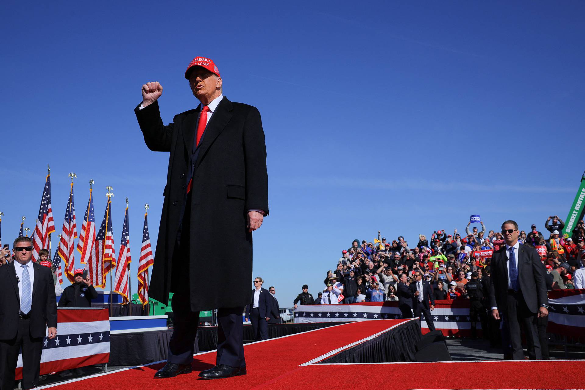 Republican presidential nominee and former U.S. President Trump holds a rally in Lititz, Pennsylvania