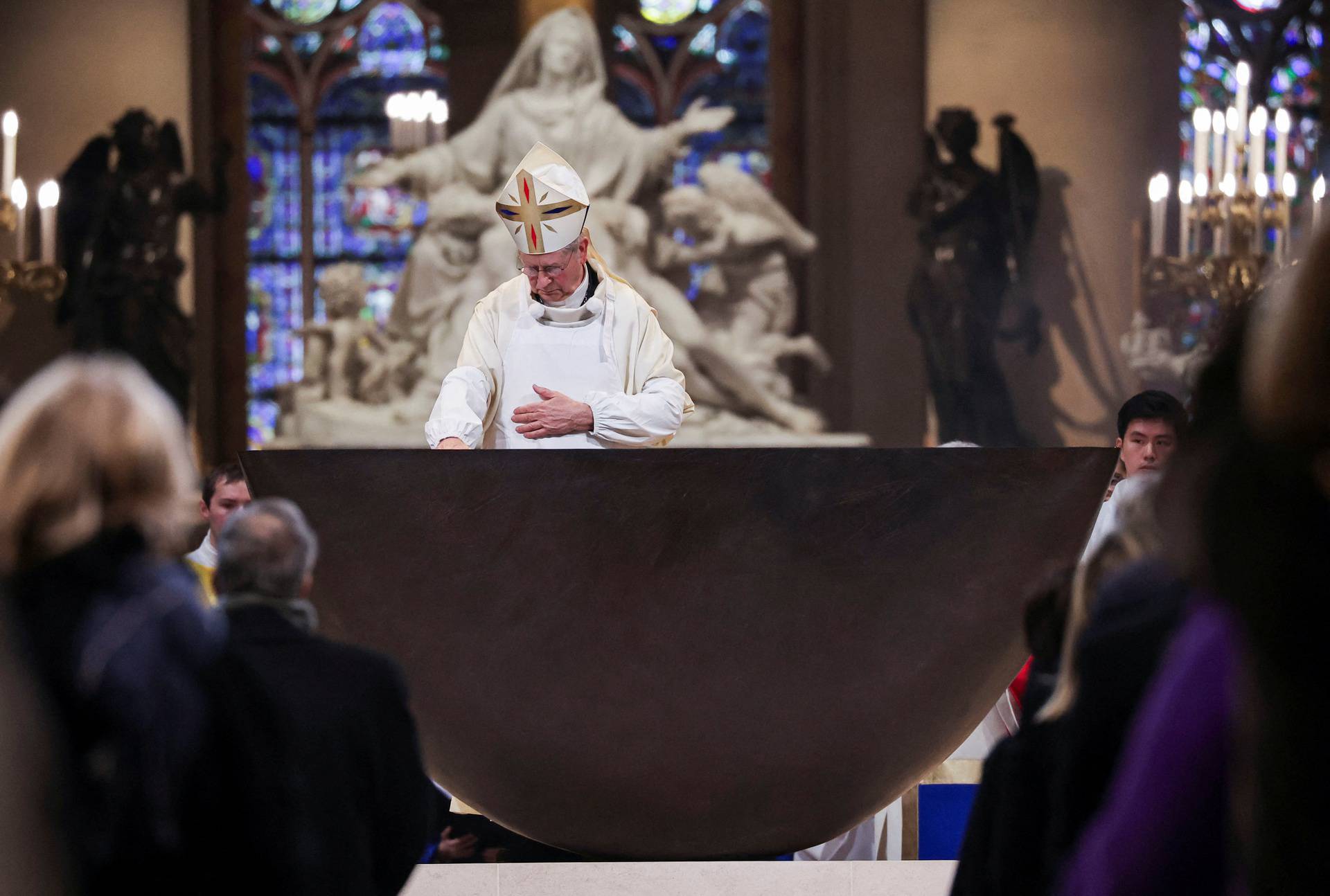 First Mass in the restored Paris Notre-Dame Cathedral, five and a half years after a devastating fire