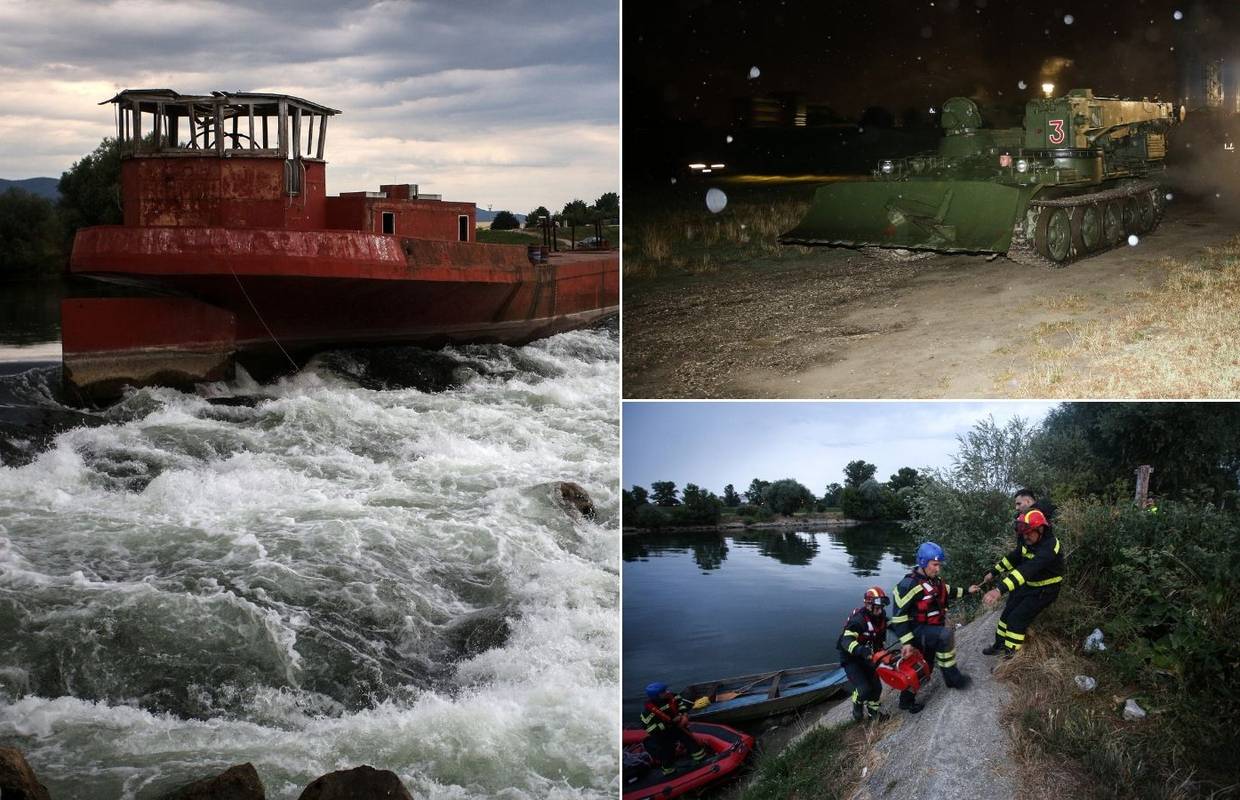 Nasukani brod izvukli vojnici i vatrogasci i 'odčepili' Savu...