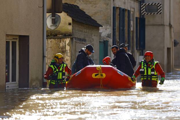 Floods due to heavy rain and storm Kirk in France