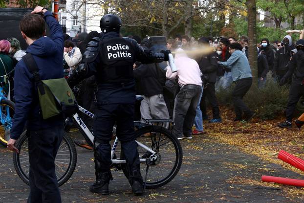 Students' protest in Brussels
